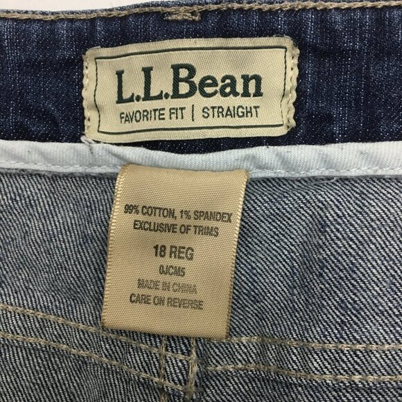L.L. Bean Women's Jeans Favorite Fit Capri Stretch size 18 length 21" - Picture 3 of 7